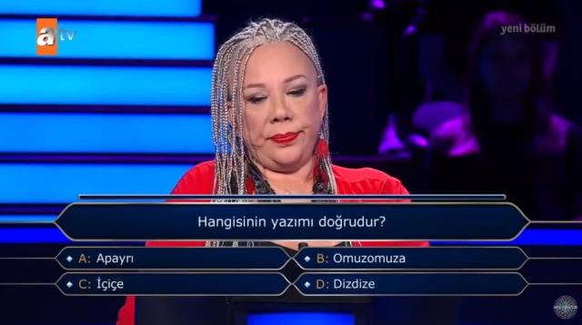 Yıllarca editörlük ve yazarlık yapan yarışmacı dil bilgisi sorusunda afalladı! İki joker birden kullanması tepki çekti