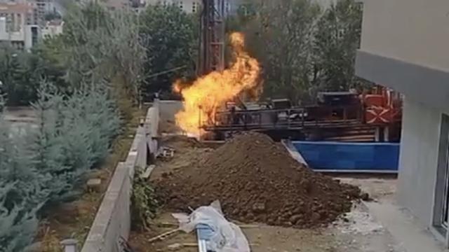 Tekirdağ’da doğalgaz borusunun patlamasıyla yangın çıktı