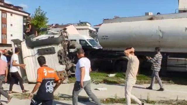 Arnavutköy’de tanker kazası: Faciadan dönüldü