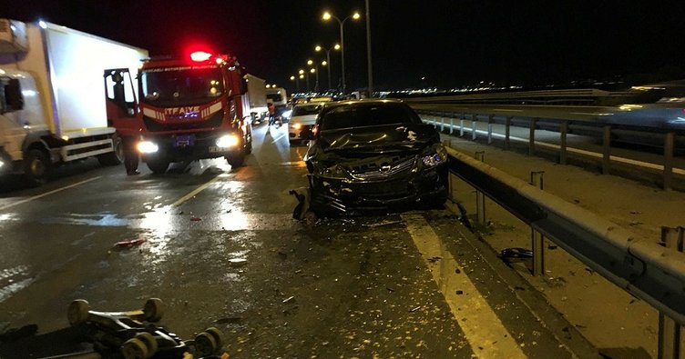 TEM’de zincirleme kaza: 1’i bebek 5 yaralı