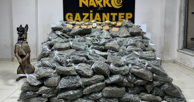 Gaziantep’te 180 kilogram uyuşturucu ele geçirildi