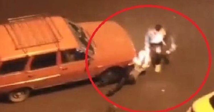 Sivas’ta sokak ortasında genç kadını darbetti